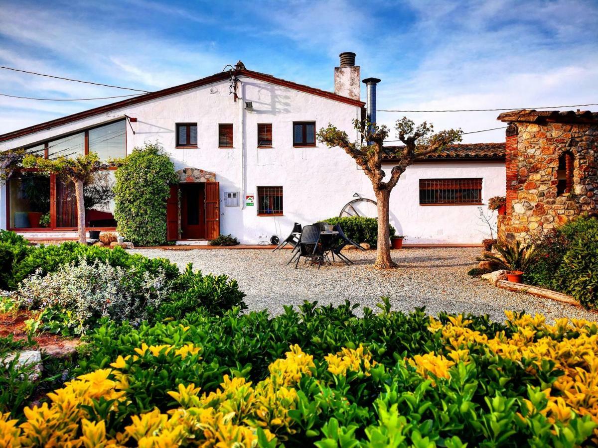 Casa rural exclusiva con 9 hab 16-25pax con piscina privada y BBQ cubierta Riudarenes  Exterior foto